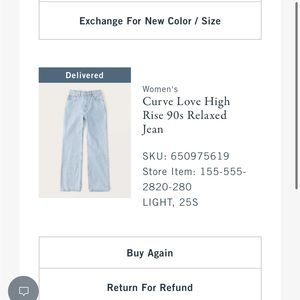 Abercrombie jeans never worn,never washed, brand new